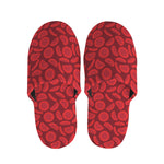 Red Blood Cells Pattern Print Slippers