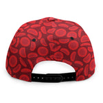 Red Blood Cells Pattern Print Snapback Cap