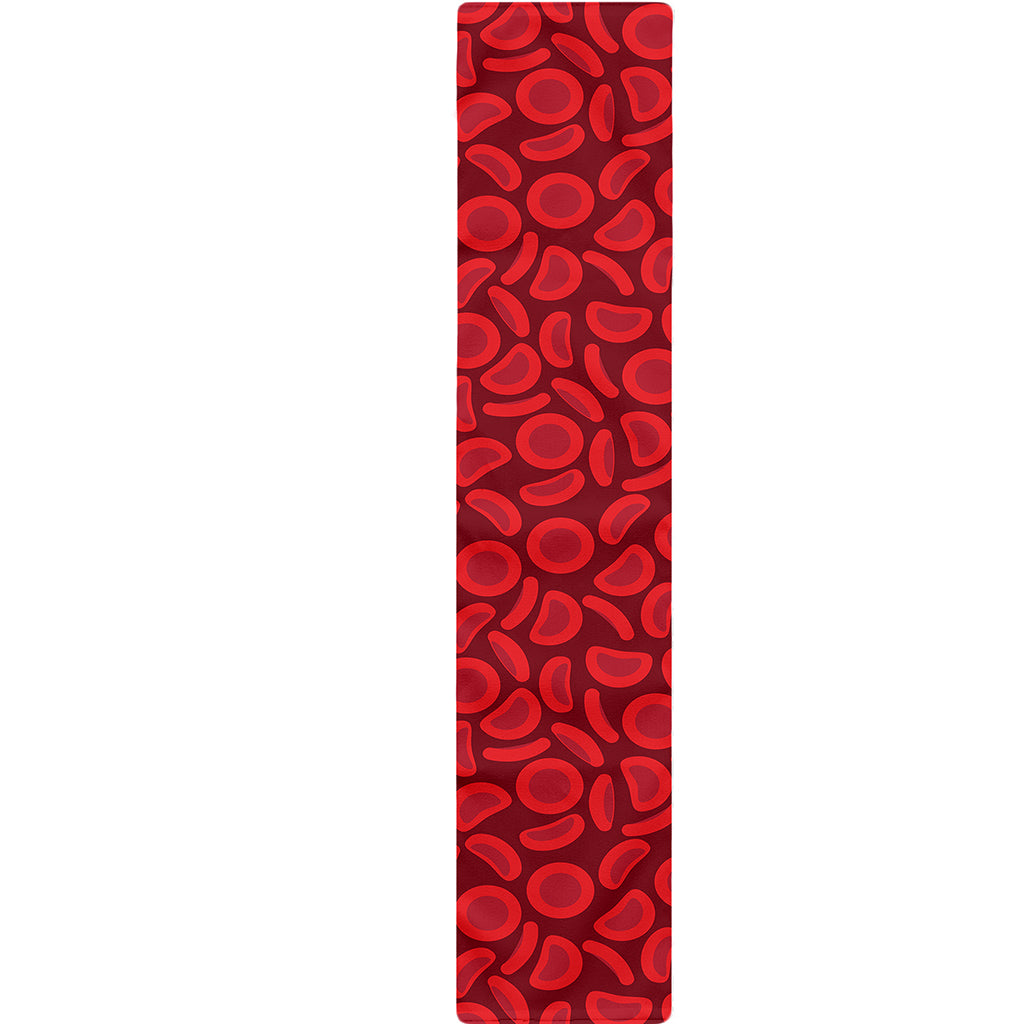 Red Blood Cells Pattern Print Table Runner