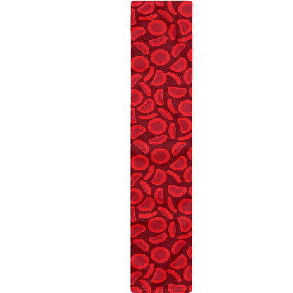 Red Blood Cells Pattern Print Table Runner