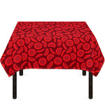 Red Blood Cells Pattern Print Tablecloth