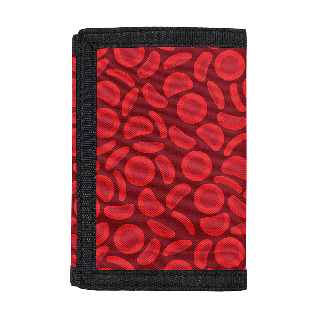 Red Blood Cells Pattern Print Trifold Wallet