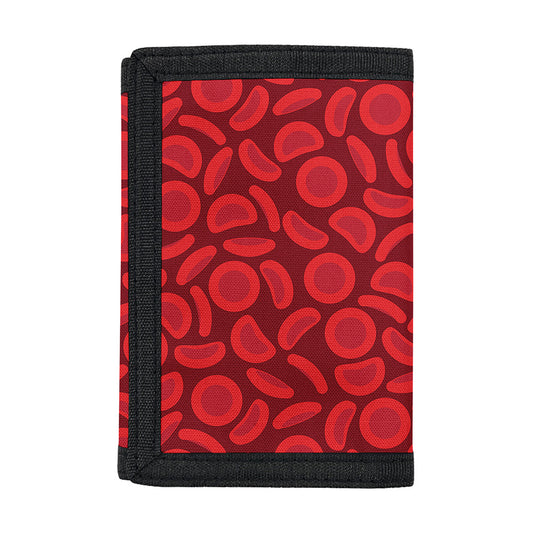 Red Blood Cells Pattern Print Trifold Wallet