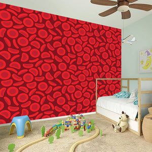 Red Blood Cells Pattern Print Wall Sticker