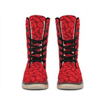 Red Blood Cells Pattern Print Winter Boots