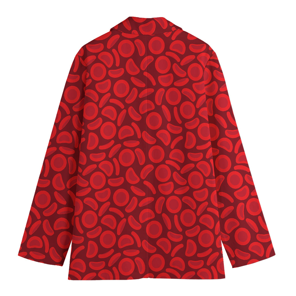 Red Blood Cells Pattern Print Women's Blazer