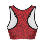Red Blood Cells Pattern Print Women's Sports Bra