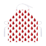 Red Blood Drop Pattern Print Adjustable Apron