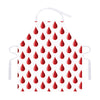 Red Blood Drop Pattern Print Adjustable Apron