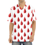 Red Blood Drop Pattern Print Aloha Shirt