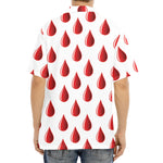 Red Blood Drop Pattern Print Aloha Shirt