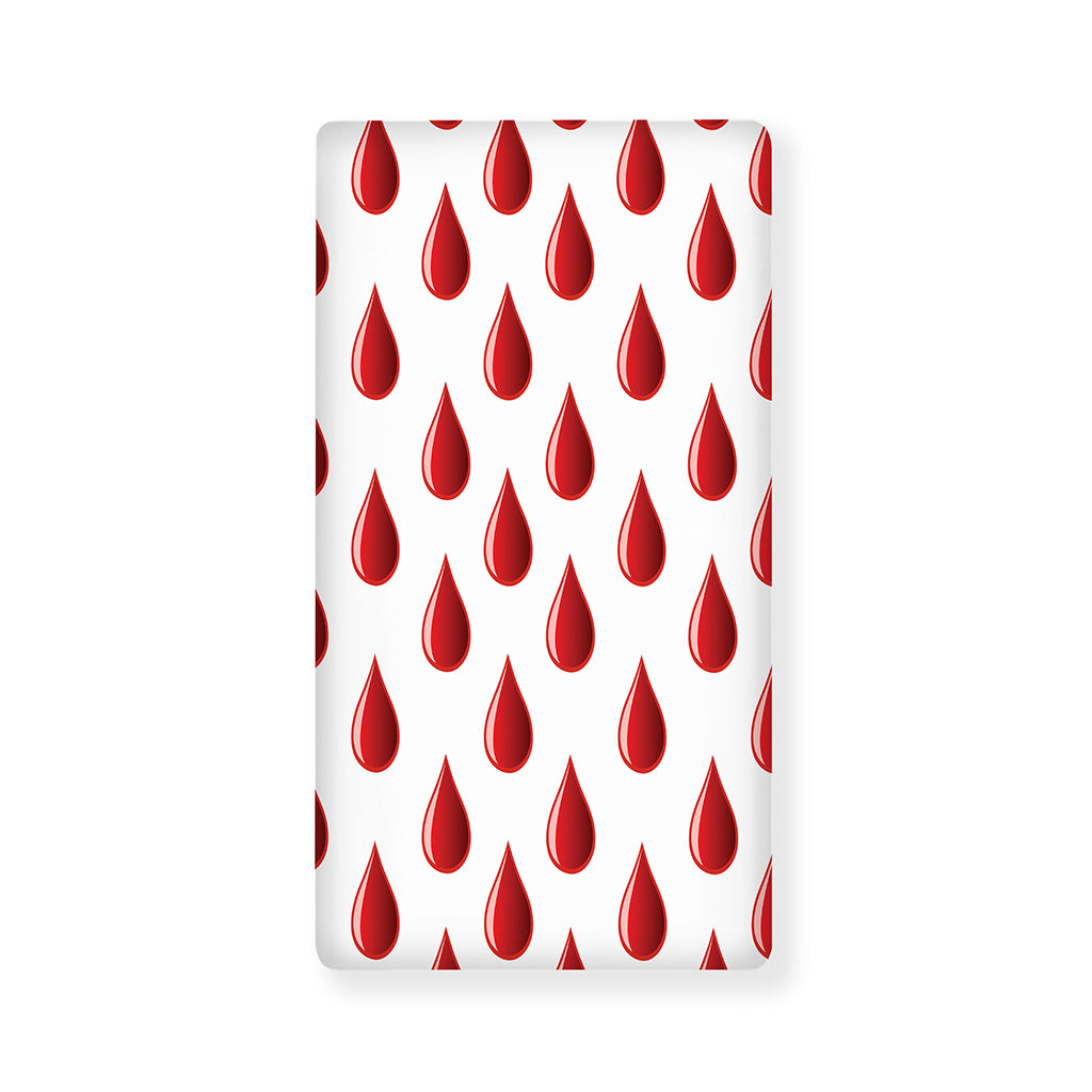 Red Blood Drop Pattern Print Baby Crib Sheet
