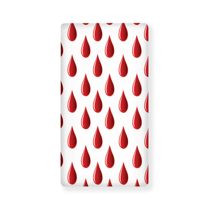 Red Blood Drop Pattern Print Baby Crib Sheet