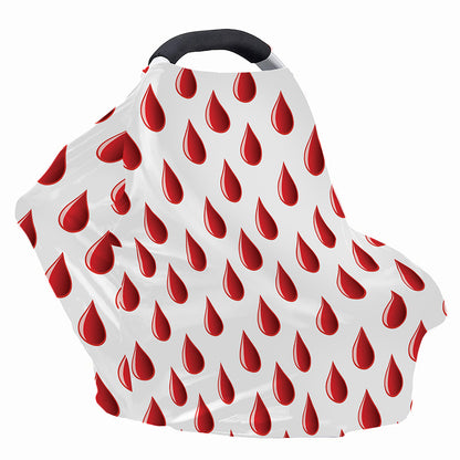 Red Blood Drop Pattern Print Baby Seat Cover