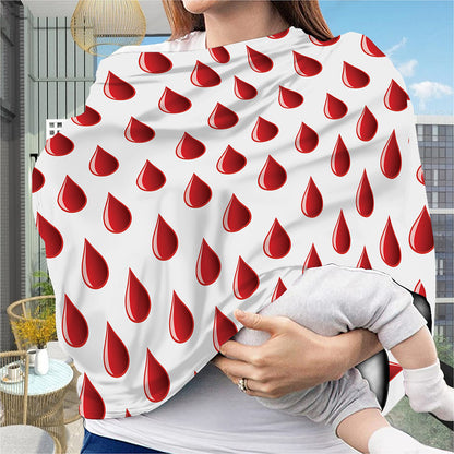 Red Blood Drop Pattern Print Baby Seat Cover