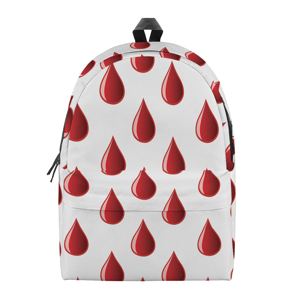 Red Blood Drop Pattern Print Backpack