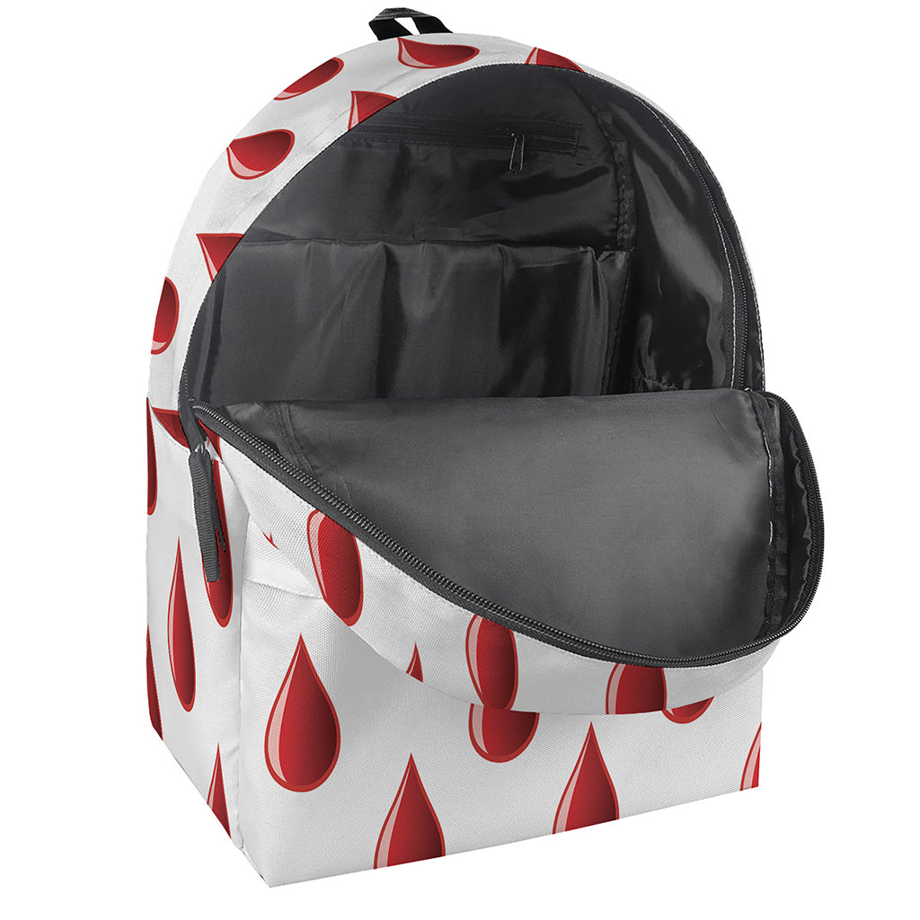 Red Blood Drop Pattern Print Backpack
