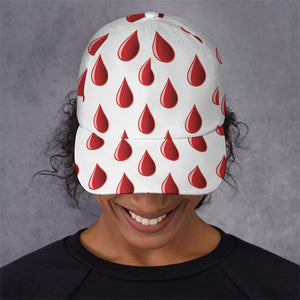 Red Blood Drop Pattern Print Baseball Cap