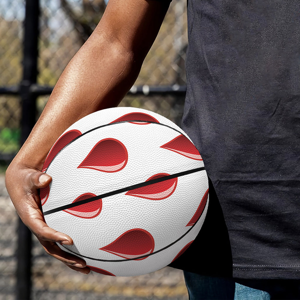Red Blood Drop Pattern Print Basketball
