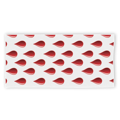 Red Blood Drop Pattern Print Beach Towel