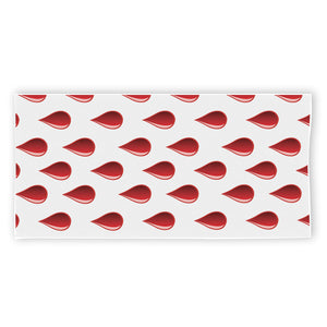 Red Blood Drop Pattern Print Beach Towel