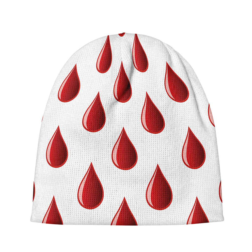Red Blood Drop Pattern Print Beanie