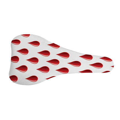 Red Blood Drop Pattern Print Bicycle Seat Cover