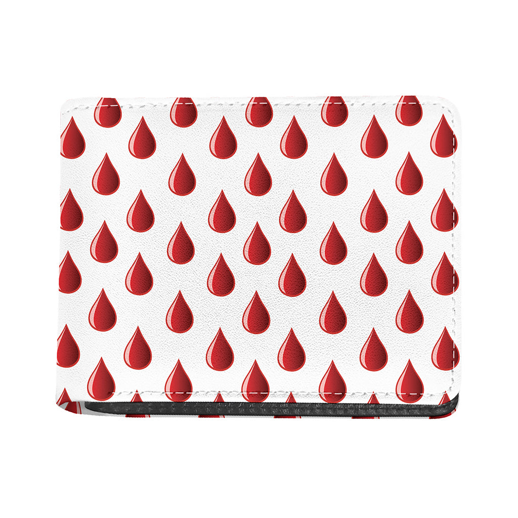Red Blood Drop Pattern Print Bifold Wallet