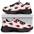 Red Blood Drop Pattern Print Black Chunky Shoes