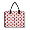 Red Blood Drop Pattern Print Canvas Tote Bag