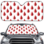 Red Blood Drop Pattern Print Car Windshield Sun Shade