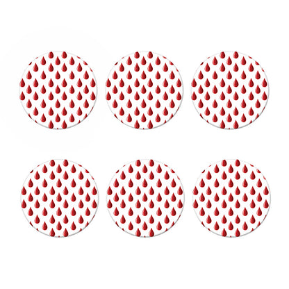 Red Blood Drop Pattern Print Coaster Set