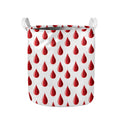 Red Blood Drop Pattern Print Collapsible Laundry Basket