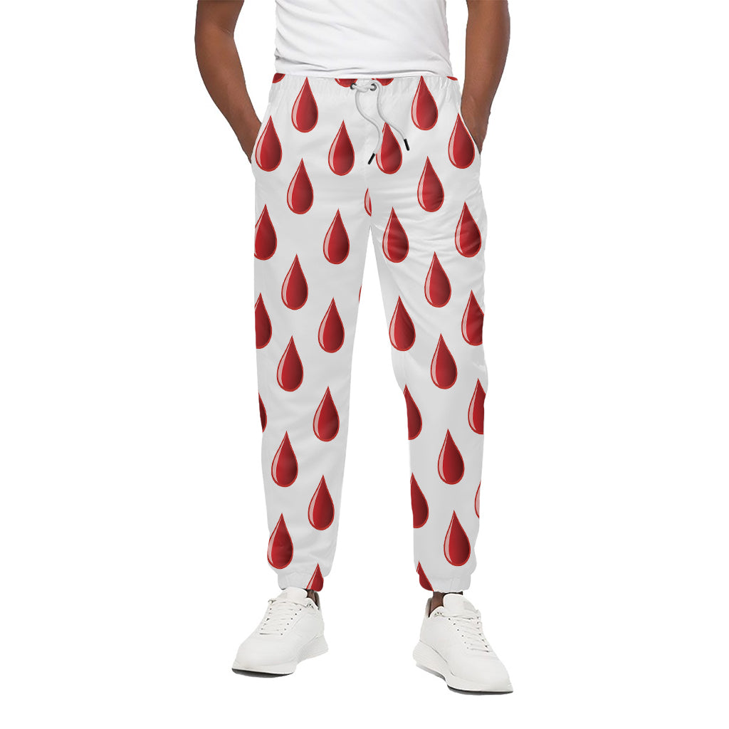 Red Blood Drop Pattern Print Cotton Pants
