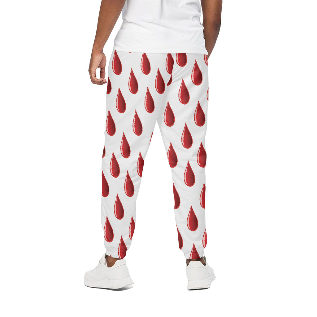 Red Blood Drop Pattern Print Cotton Pants