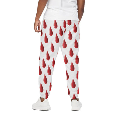 Red Blood Drop Pattern Print Cotton Pants