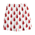 Red Blood Drop Pattern Print Cotton Shorts