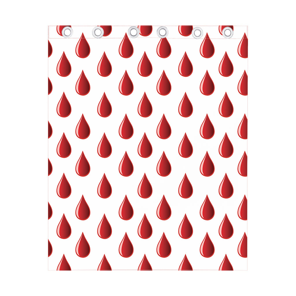 Red Blood Drop Pattern Print Curtain
