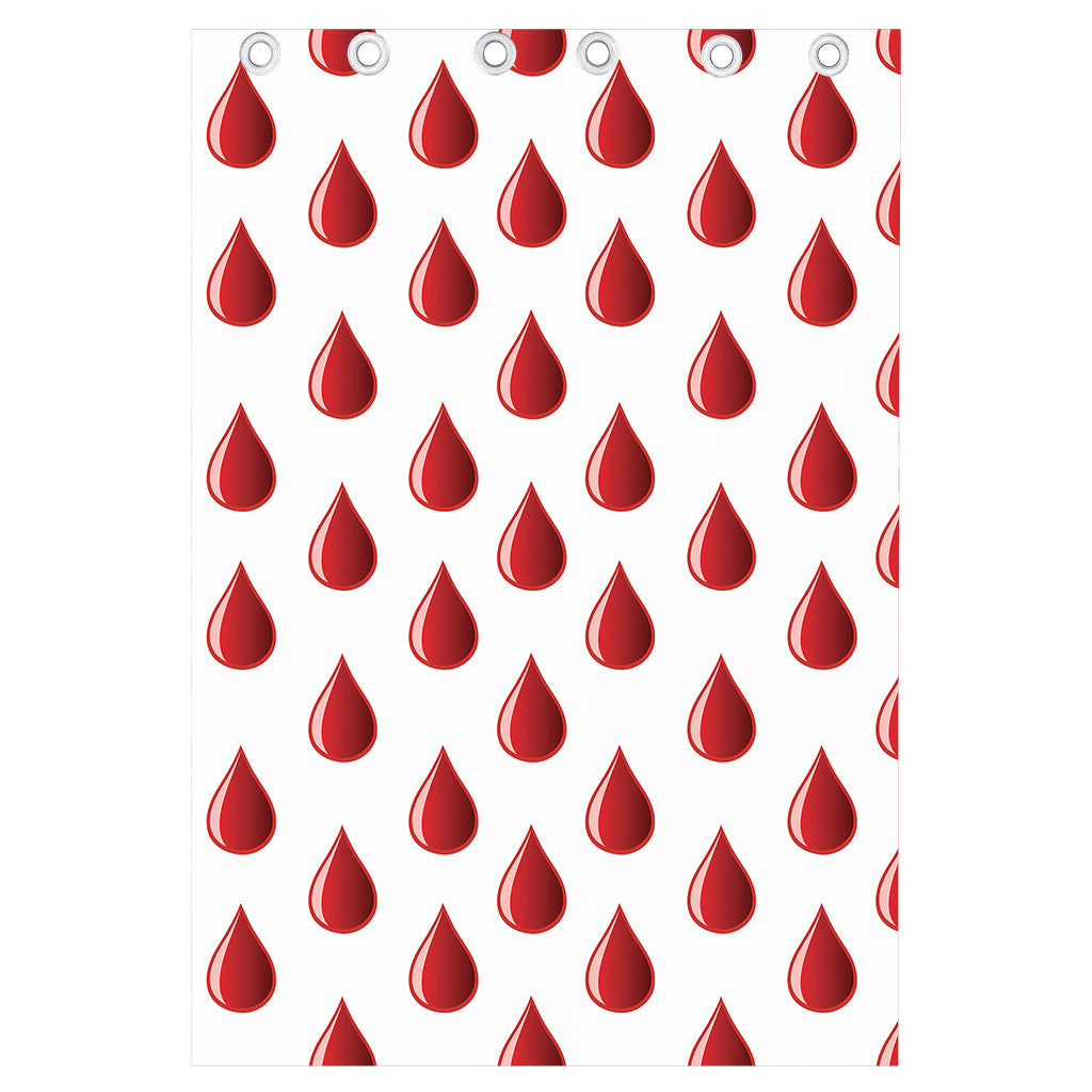 Red Blood Drop Pattern Print Curtain