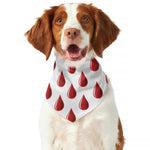 Red Blood Drop Pattern Print Dog Bandana