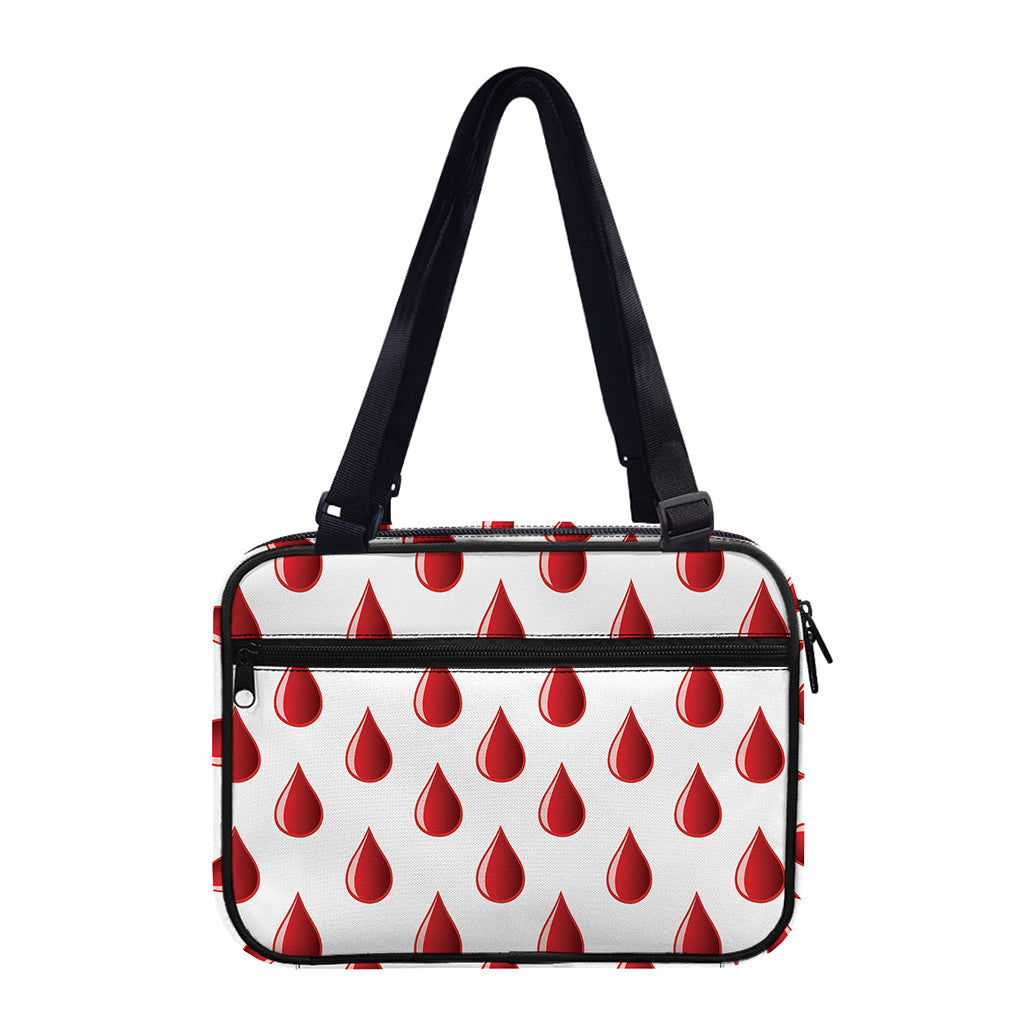 Red Blood Drop Pattern Print Double Strap Bible Bag