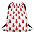 Red Blood Drop Pattern Print Drawstring Backpack
