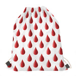Red Blood Drop Pattern Print Drawstring Bag