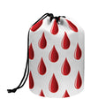 Red Blood Drop Pattern Print Drawstring Makeup Bag