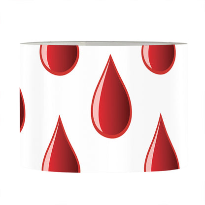 Red Blood Drop Pattern Print Drum Lamp Shade