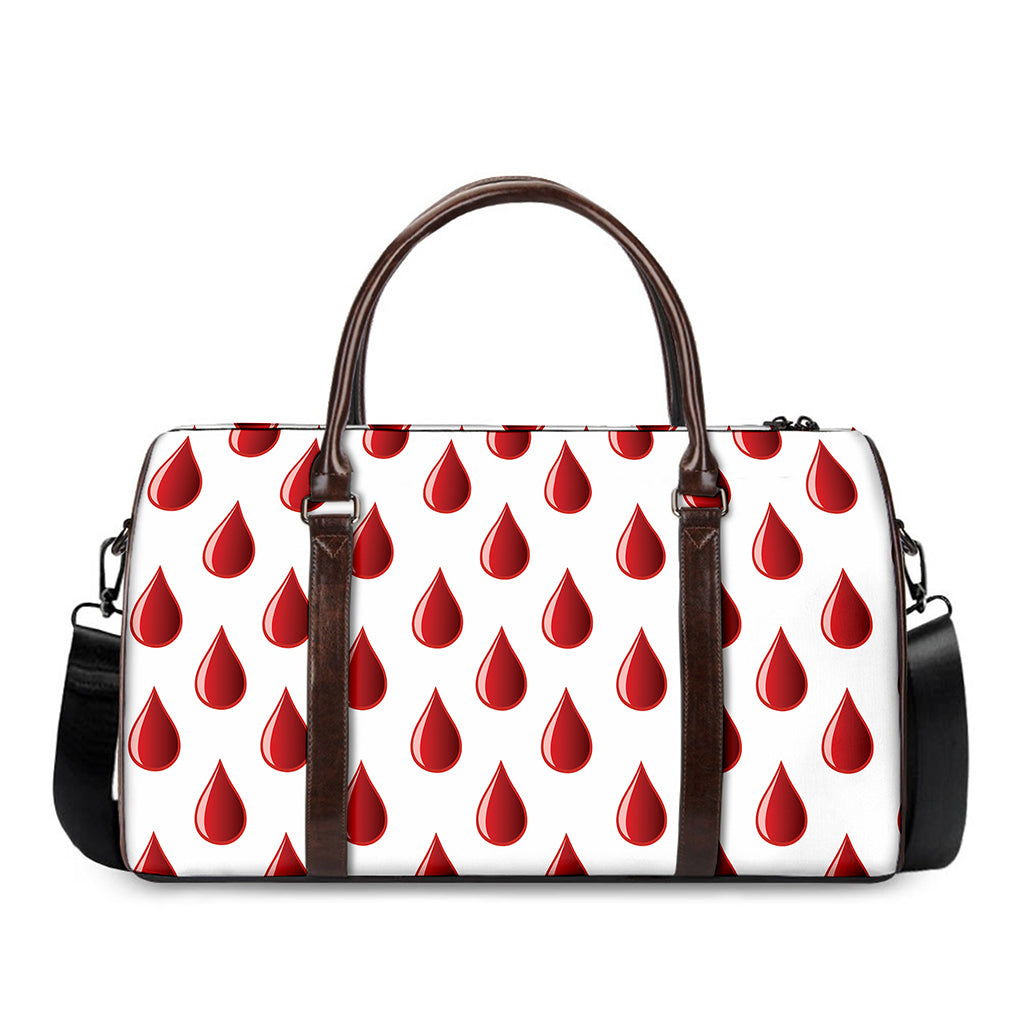 Red Blood Drop Pattern Print Duffle Bag