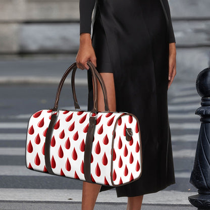 Red Blood Drop Pattern Print Duffle Bag