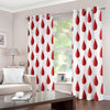 Red Blood Drop Pattern Print Extra Wide Grommet Curtains