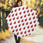 Red Blood Drop Pattern Print Foldable Umbrella