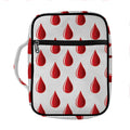 Red Blood Drop Pattern Print Front Pocket Bible Bag